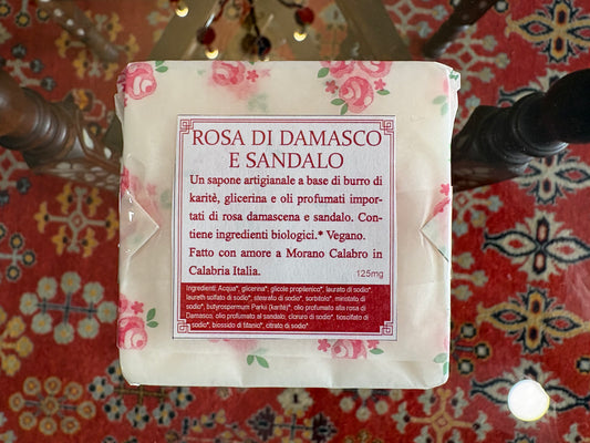 Rosa di Damasco e Sandalo - Sapone al burro di karité